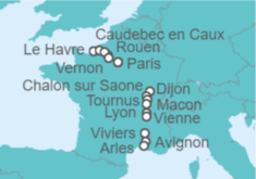 Itinerario del Crucero Paris - Amalyra - AmaWaterways