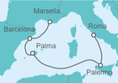 Itinerario del Crucero España, Italia - Costa Cruceros
