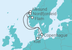 Itinerario del Crucero Esplendor de Noruega 2025 - MSC Cruceros