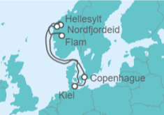 Itinerario del Crucero Fiordos Noruegos - MSC Cruceros