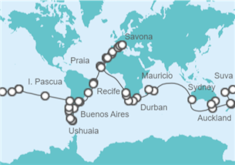 Itinerario del Crucero Vuelta al mundo - Costa Cruceros