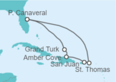 Itinerario del Crucero Islas Vírgenes - Carnival Cruise Line