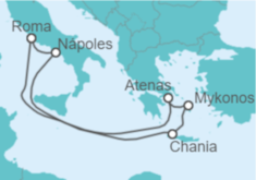 Itinerario del Crucero Islas griegas mágicas II - Disney Cruise Line
