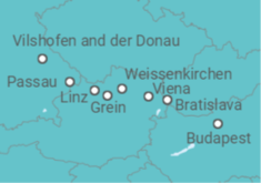 Itinerario del Crucero Hungría, Austria, Alemania - AmaWaterways