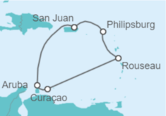 Itinerario del Crucero Aruba, Curaçao, Saint Maarten - Disney Cruise Line