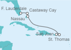 Itinerario del Crucero Islas Vírgenes  - Disney Cruise Line
