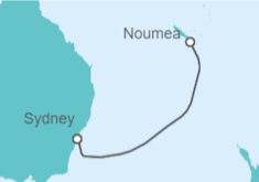 Itinerario del Crucero Nueva Caledonia - Disney Cruise Line