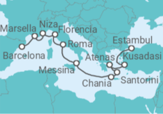 Itinerario del Crucero Mediterráneo inmortal - Oceania Cruises
