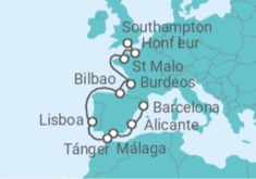 Itinerario del Crucero Desde Barcelona a Southampton (Londres) - Oceania Cruises