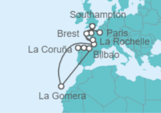 Itinerario del Crucero Francia, España - Oceania Cruises
