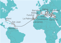 Itinerario del Crucero Vuelta al mundo - Oceania Cruises