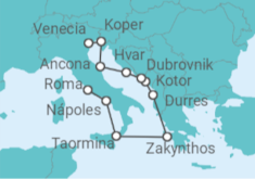 Itinerario del Crucero Desde Civitavecchia (Roma) a Venecia (Italia) - Oceania Cruises