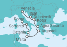 Itinerario del Crucero Italia, Malta, Grecia, Noruega, Montenegro, Croacia - Oceania Cruises