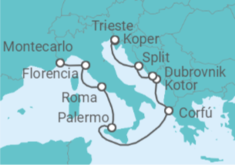 Itinerario del Crucero De Italia al Adriático - Oceania Cruises