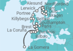 Itinerario del Crucero Desde Southampton (Londres) a Oslo (Noruega) - Oceania Cruises