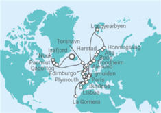 Itinerario del Crucero Vuelta al mundo - Oceania Cruises