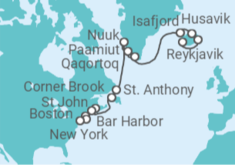 Itinerario del Crucero Desde Reykjavik (Islandia) a Nueva York - Oceania Cruises