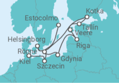 Itinerario del Crucero Desde Estocolmo (Suecia) a Kiel (Alemania) - Oceania Cruises
