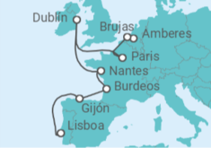 Itinerario del Crucero Bélgica, Francia, Irlanda, España - Oceania Cruises