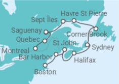 Itinerario del Crucero Conocedor canadiense - Oceania Cruises