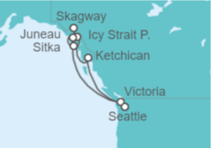 Itinerario del Crucero Alaska radiante - Oceania Cruises