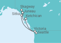 Itinerario del Crucero Maravillas de Alaska - Oceania Cruises