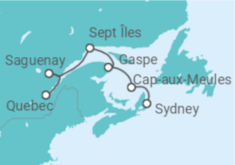 Itinerario del Crucero Canadá - Ponant