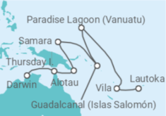 Itinerario del Crucero Vanuatu - Paul Gauguin