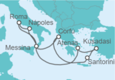 Itinerario del Crucero Grecia, Turquía, Italia - Princess Cruises