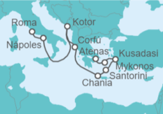 Itinerario del Crucero Italia, Montenegro, Grecia, Turquía - Princess Cruises