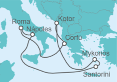 Itinerario del Crucero Grecia, Montenegro, Italia - Princess Cruises