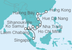 Itinerario del Crucero Viaje completo Tailandia, Camboya y Vietnam - Holland America Line