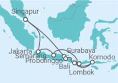 Itinerario del Crucero Viaje completo Indonesia - Holland America Line