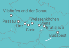 Itinerario del Crucero Hungría, Austria, Alemania - AmaWaterways