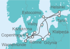 Itinerario del Crucero Polonia, Lituania, Suecia, Estonia, Finlandia, Dinamarca - MSC Cruceros