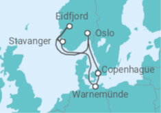 Itinerario del Crucero Alemania, Noruega - MSC Cruceros