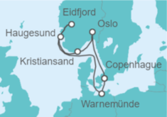 Itinerario del Crucero Noruega, Dinamarca - MSC Cruceros