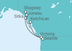 Itinerario del Crucero Maravillas de Alaska - Oceania Cruises