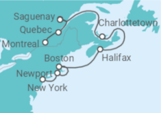 Itinerario del Crucero Canadá, Estados Unidos (EE.UU.) - Seabourn