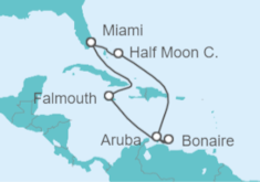 Itinerario del Crucero Caribe Oriental - Holland America Line