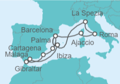 Itinerario del Crucero Mediterráneo al completo - AIDA