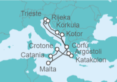 Itinerario del Crucero Adriático y Mediterráneo - AIDA