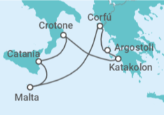 Itinerario del Crucero Islas Griegas y Malta - AIDA