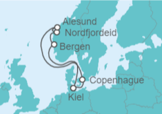 Itinerario del Crucero Fiordos Noruegos - AIDA