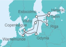 Itinerario del Crucero Capitales Bálticas - AIDA