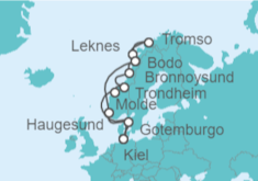 Itinerario del Crucero Noruega y Suecia - AIDA