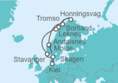 Itinerario del Crucero Noruega - AIDA