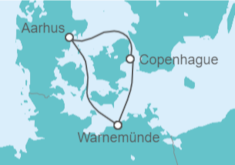 Itinerario del Crucero Minicrucero a Aarhus y Copenhague - AIDA