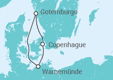 Itinerario del Crucero Minucrucero a Gotemburgo y Copenhague - AIDA