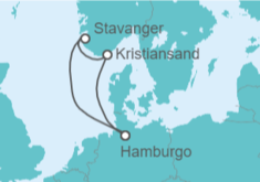 Itinerario del Crucero Fiordos Noruegos - AIDA